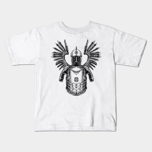 Polish Winged Hussar Armor - Unleash the Warrior Within Kids T-Shirt